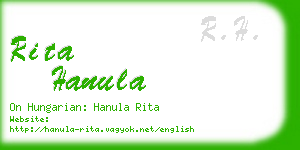 rita hanula business card